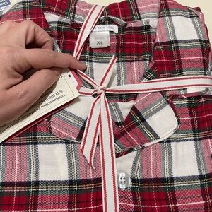 Pottery Barn Kids Red and White Plaid Pajama Set. Adult pajama. Morgan plaid.